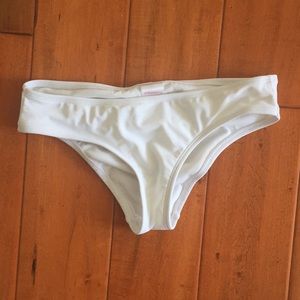 white bikini bottoms